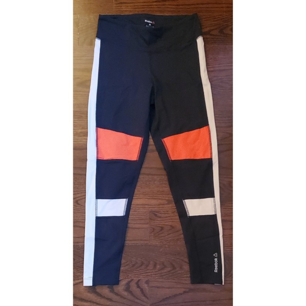 Reebok Colourblock Exercise Leggings, Size Medium
